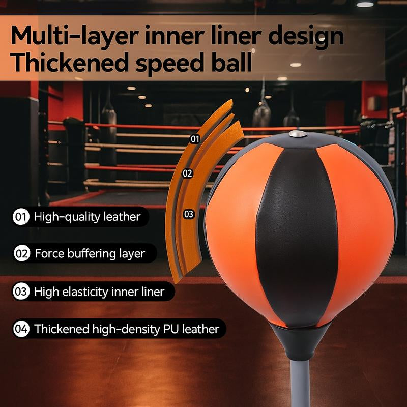 Premium Quality Speed Ball with Stand—Suitable for Teens and Adults, Height Adjustable—360° Bounce Design, Portable for Stress Relief and Fitness—Ideal for Bedrooms, Living Rooms, and Gardens