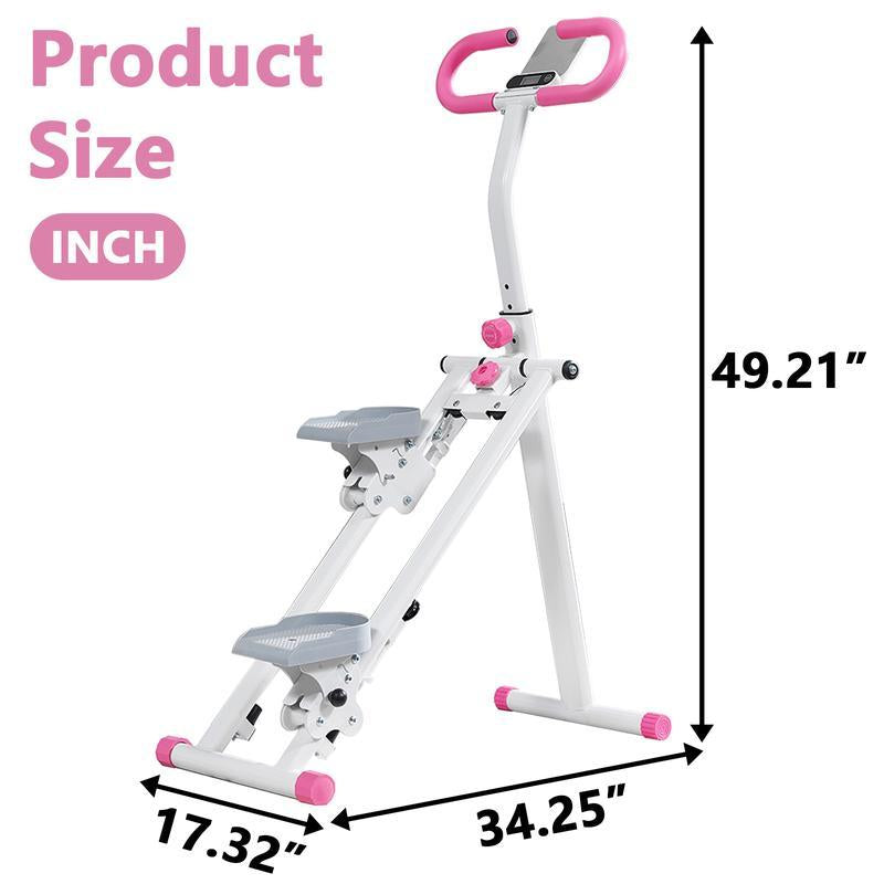 Mini Stair Stepper for Home - Quiet Cardio Workout Machine with LCD Monitor, Adjustable Resistance for Small Spaces! Folding Exercise Bike