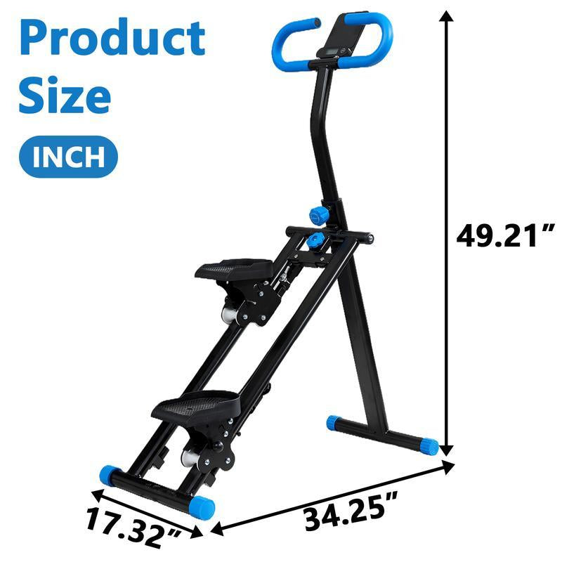 Mini Stair Stepper for Home - Quiet Cardio Workout Machine with LCD Monitor, Adjustable Resistance for Small Spaces! Folding Exercise Bike