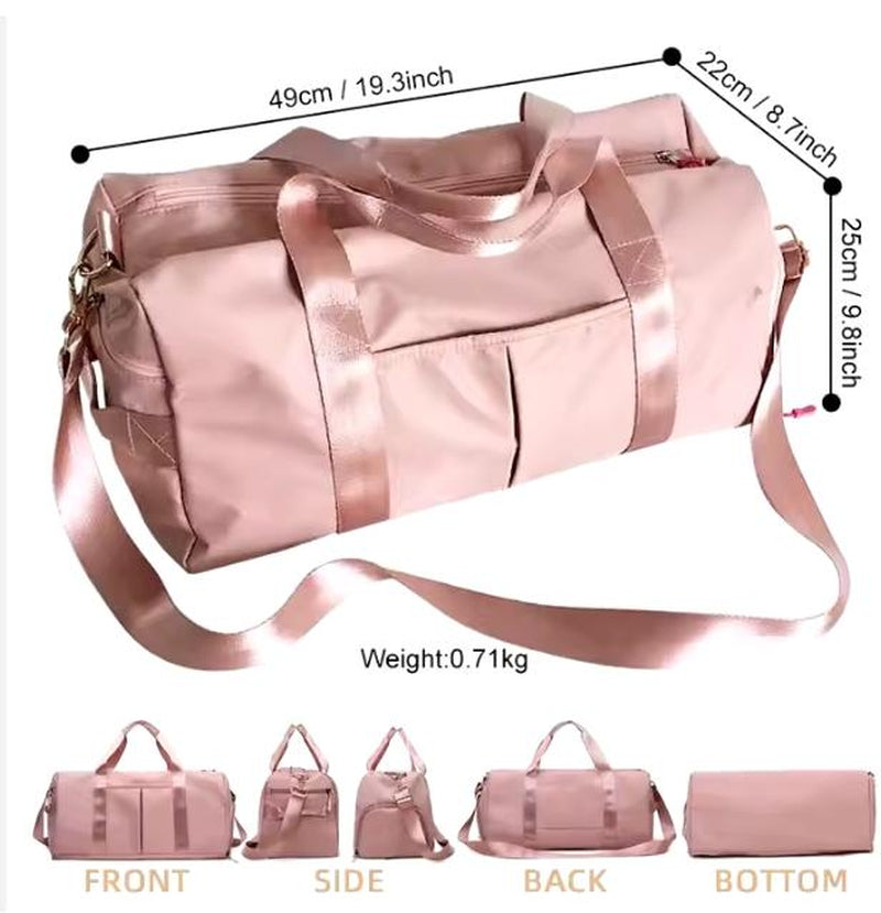 Large Capacity Duffle Bag Travel Sports Fitness Gym Yoga Tote & Weekender Overnight Bag with Luggage Suitcase Organizer