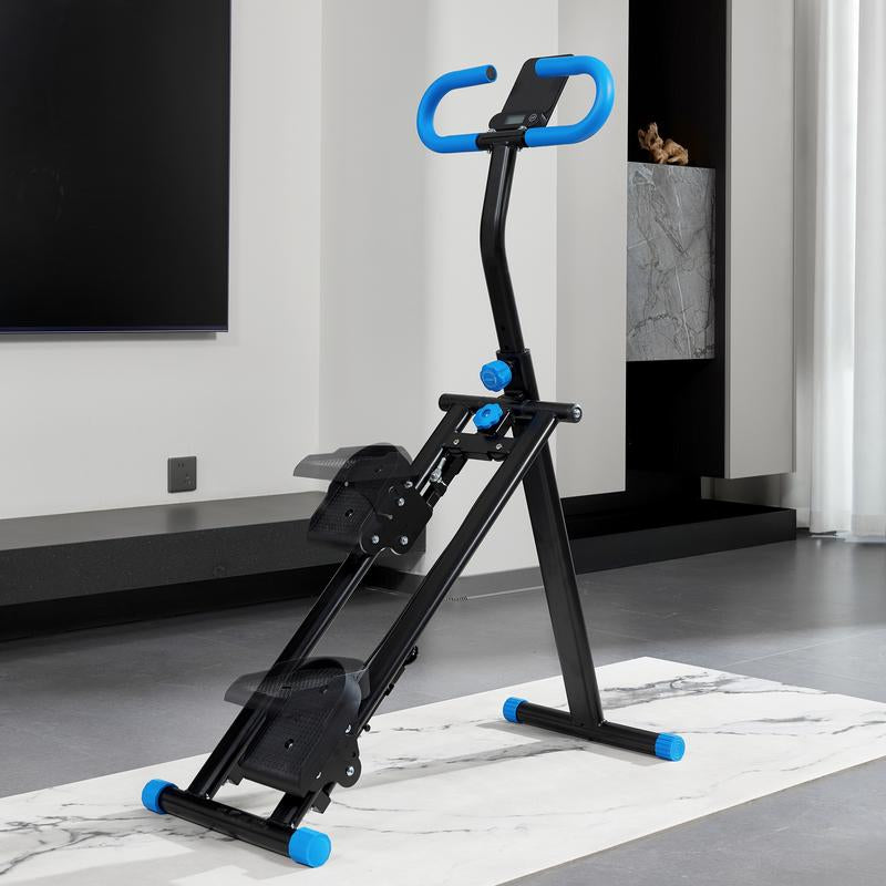 Mini Stair Stepper for Home - Quiet Cardio Workout Machine with LCD Monitor, Adjustable Resistance for Small Spaces! Folding Exercise Bike