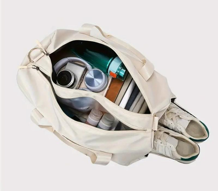 Large Capacity Duffle Bag Travel Sports Fitness Gym Yoga Tote & Weekender Overnight Bag with Luggage Suitcase Organizer