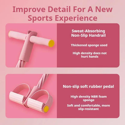 Transform Your Core with the 6-Strand Heavy Duty Abdominal Crunch Fitness Equipment – Ultimate Leg & Core Workout, Sit-Up Assist, Portable Home Gym with Non-Slip Foot Pedal & Resistance Bands