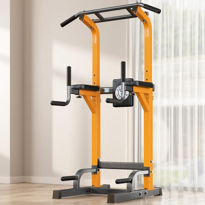500LB Beast Mode 10-Level Adjustable Power Tower Pull up Bar + Dip Stand + 5-In-1 Strength Training All-Level Home Gym (Beginner ,Friendly),Adjustable Heavy Duty Power Tower,Pullup, Machine，Home Gym Equipment