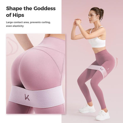 KEEP Fabric Resistance Bands for Legs and Butt, Fabric Exercise Loop Bands Yoga, Pilates, Rehab, Fitness and Home Workout, Strength Bands for Booty