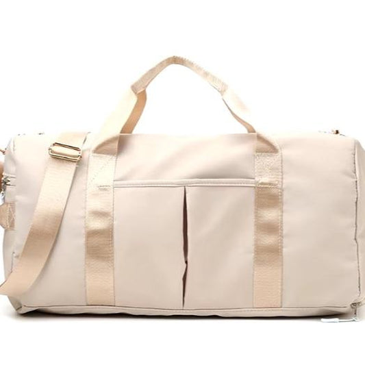 Large Capacity Duffle Bag Travel Sports Fitness Gym Yoga Tote & Weekender Overnight Bag with Luggage Suitcase Organizer