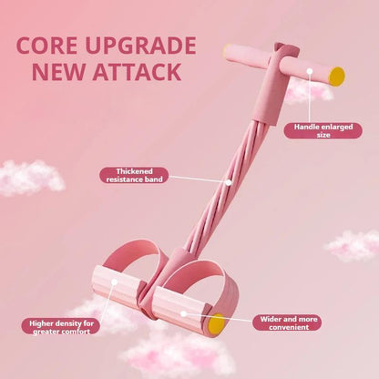 Transform Your Core with the 6-Strand Heavy Duty Abdominal Crunch Fitness Equipment – Ultimate Leg & Core Workout, Sit-Up Assist, Portable Home Gym with Non-Slip Foot Pedal & Resistance Bands