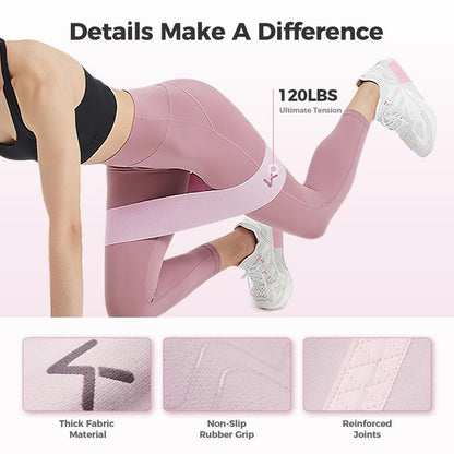 KEEP Fabric Resistance Bands for Legs and Butt, Fabric Exercise Loop Bands Yoga, Pilates, Rehab, Fitness and Home Workout, Strength Bands for Booty
