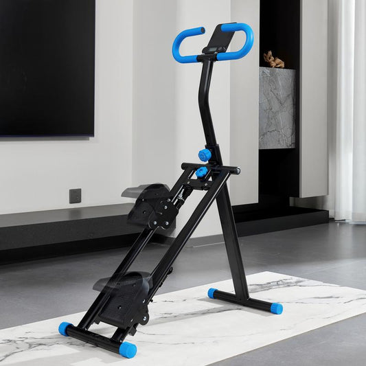 Mini Stair Stepper for Home - Quiet Cardio Workout Machine with LCD Monitor, Adjustable Resistance for Small Spaces! Folding Exercise Bike