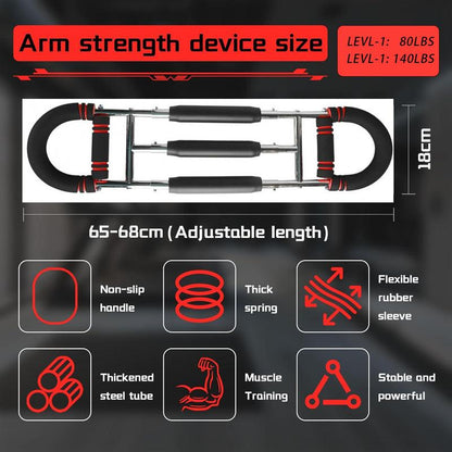 Maximize Your Workout with the Adjustable Twister Arm Trainer – Portable Chest and Shoulder Equipment for All Fitness Levels!